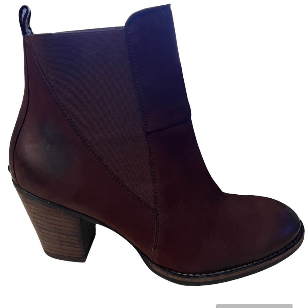 Paul Green | 'Jules' Block Heel Chelsea Boot Cognac Brown Leather Women Sz 5/7.5 - Picture 8 of 8